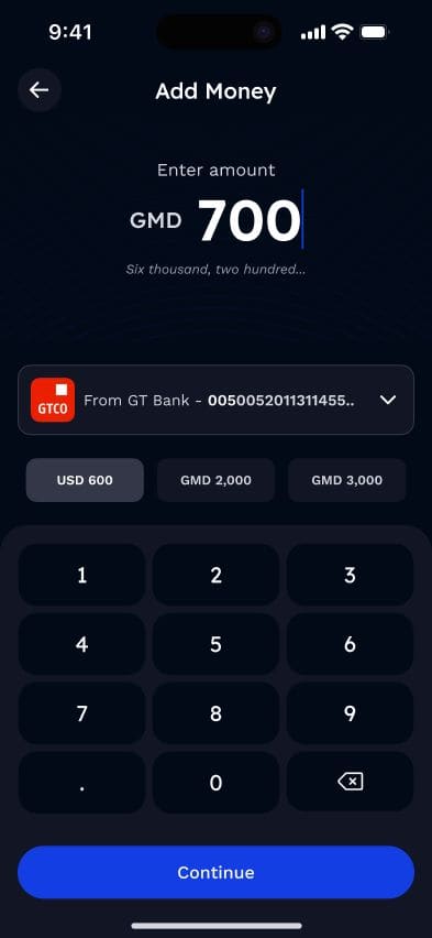 Add money