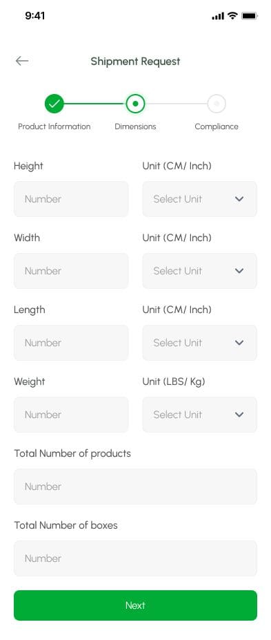 Shipment request