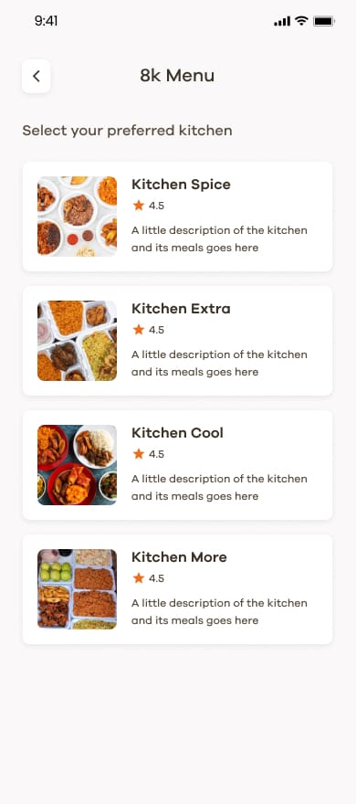 Select a kitchen