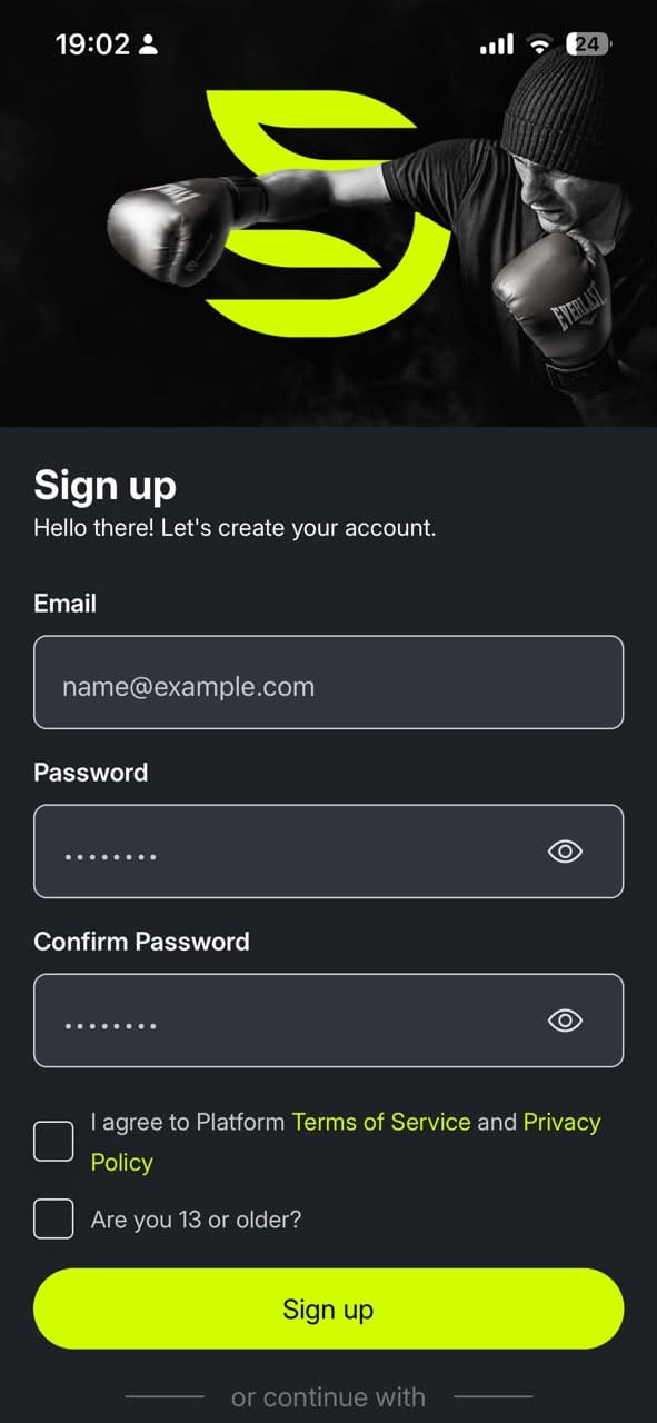 Sign up